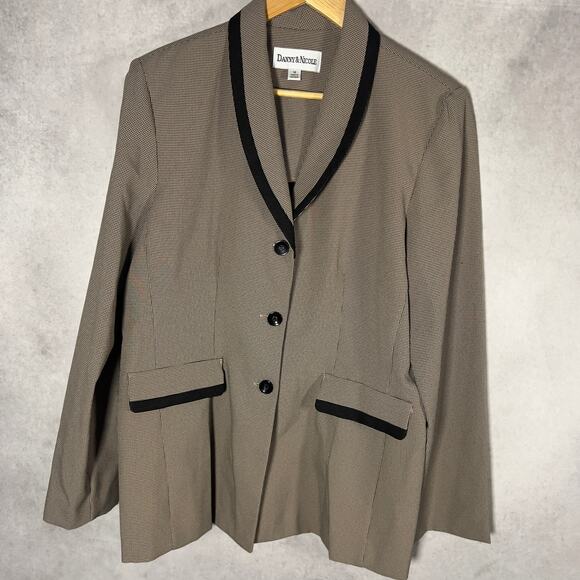 Vintage Houndstooth Check 90s Retro Blazer Size Large - Picture 2 of 4